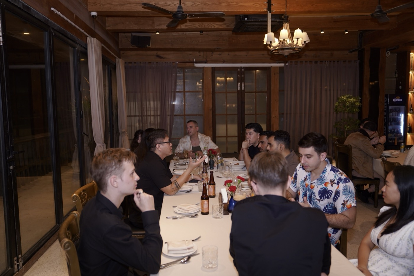 Conversation over dinner