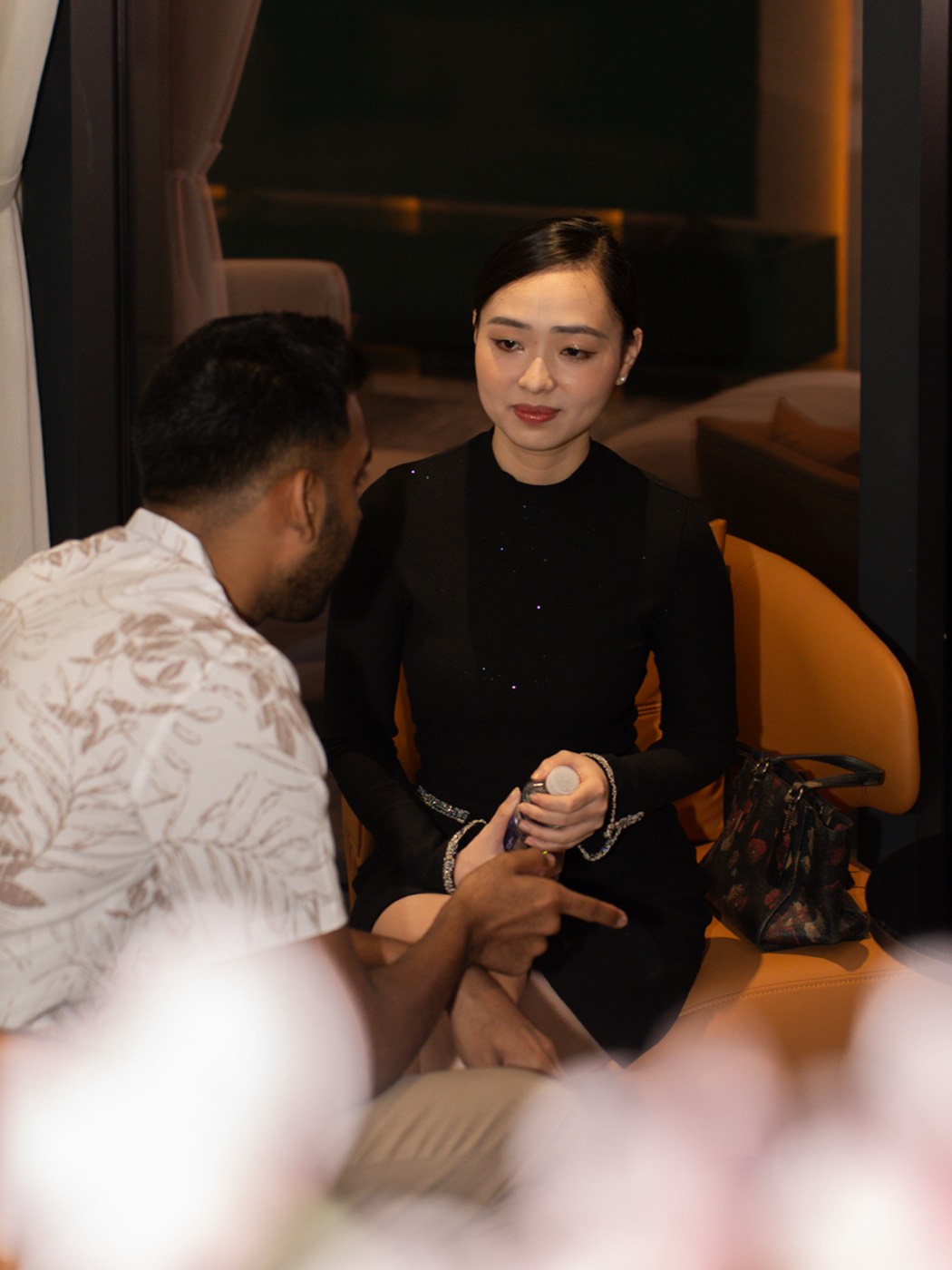 Founders in conversation at the villa