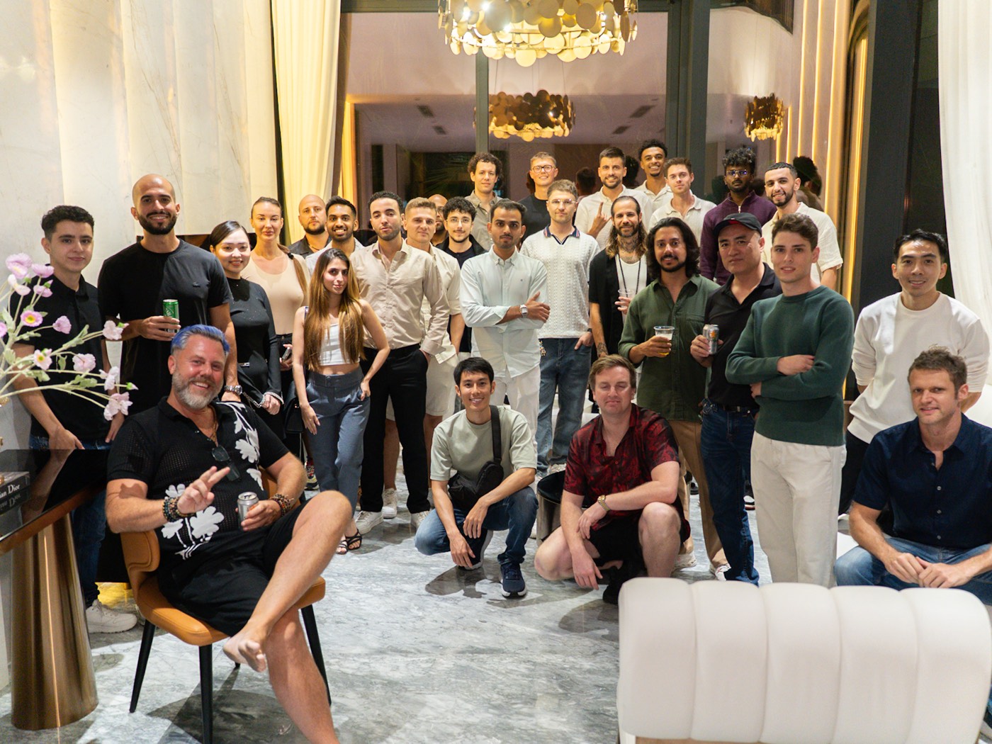 Guests during the villa evening